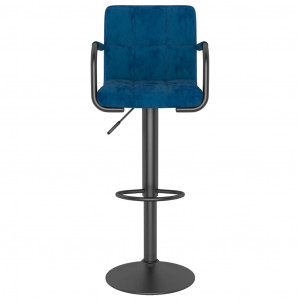 Banco de bar veludo azul H