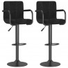 Bancos de bar 2 pcs veludo preto 1