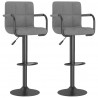 Bancos de bar 2 pcs veludo cinzento-claro 1