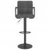Bancos de bar 2 pcs veludo cinzento-escuro 3