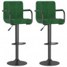Bancos de bar 2 pcs veludo verde-escuro 1