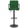 Bancos de bar 2 pcs veludo verde-escuro 3