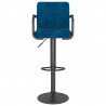 Bancos de bar 2 pcs veludo azul 3