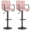 Bancos de bar 2 pcs veludo rosa 1