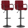 Bancos de bar 2 pcs veludo vermelho tinto 1