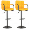 Taburetes de cocina 2 unidades terciopelo amarillo mostaza 1