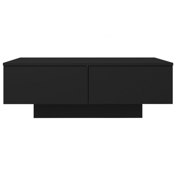 Mesa de centro madera contrachapada negro 90x60x31 cm M 4