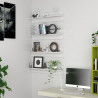 Estante de pared 4 uds madera contrachapada blanco 80x11.5x18cm 1