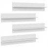 Estante de pared 4 uds madera contrachapada blanco 80x11.5x18cm 2