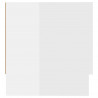 Armario de madera contrachapada blanco brillante 100x32.5x35 cm 5