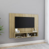 Mueble TV pared madera contrachapada roble Sonoma 120x23.5x90cm 1
