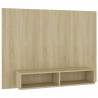 Mueble TV pared madera contrachapada roble Sonoma 120x23.5x90cm 2