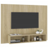 Mueble TV pared madera contrachapada roble Sonoma 120x23.5x90cm 3