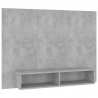 Mueble de TV de pared contrachapado gris hormigón 120x23.5x90cm 2