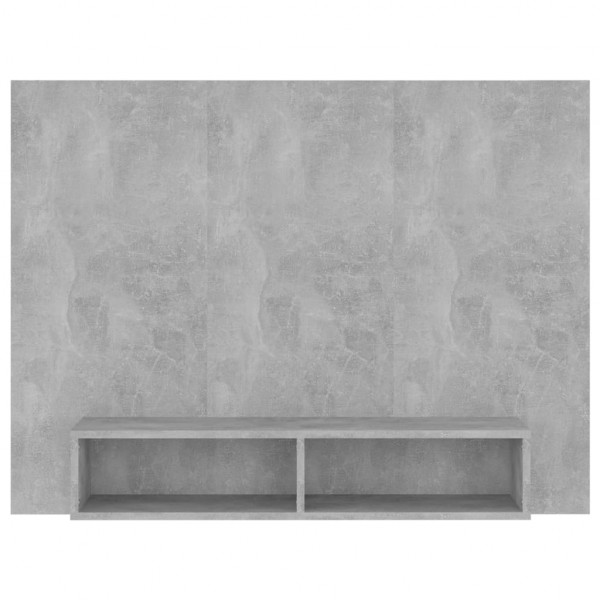 Mueble de TV de pared contrachapado gris hormigón 120x23.5x90cm M 4