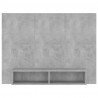 Mueble de TV de pared contrachapado gris hormigón 120x23.5x90cm 4