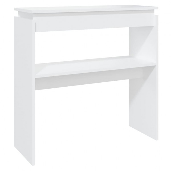 Mesa consola de aglomerado blanco 80x30x80 cm M 2