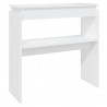 Mesa consola de aglomerado blanco 80x30x80 cm 2