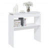 Mesa consola de aglomerado blanco 80x30x80 cm 3