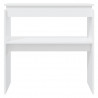 Mesa consola de aglomerado blanco 80x30x80 cm 4