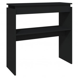 Mesa consola madera contrachapada negro 80x30x80 cm H