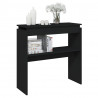 Mesa consola madera contrachapada negro 80x30x80 cm 3