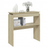 Mesa consola madera contrachapada roble Sonoma 80x30x80 cm 3