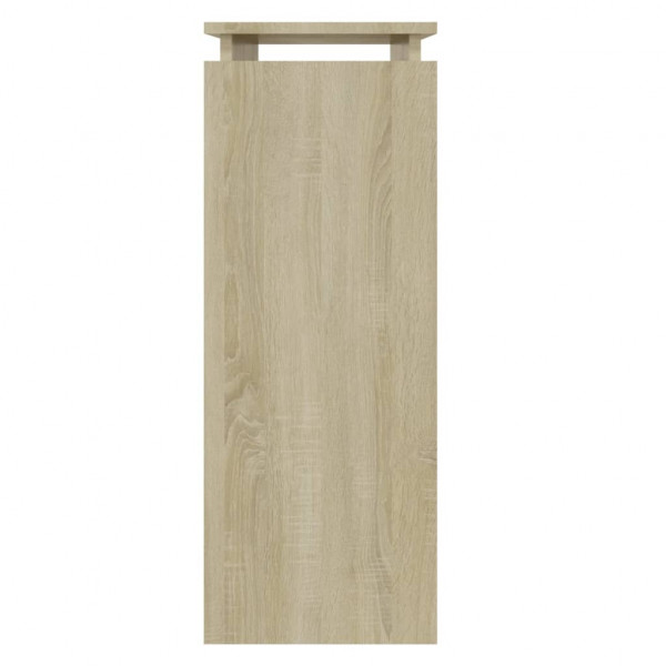 Mesa consola madera contrachapada roble Sonoma 80x30x80 cm M 5