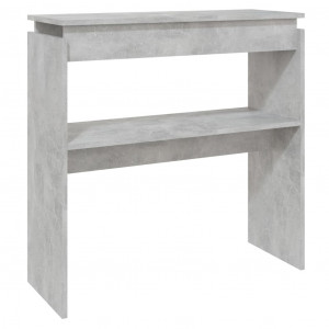 Mesa consola de aglomerado gris hormigón 80x30x80 cm H