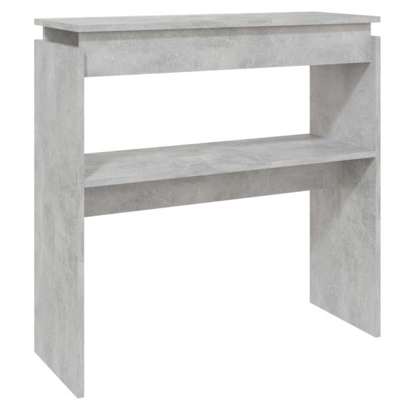 Mesa consola de aglomerado gris hormigón 80x30x80 cm M 2