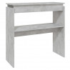 Mesa consola de aglomerado gris hormigón 80x30x80 cm 2