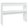 Mesa consola de aglomerado blanco 102x30x80 cm 2