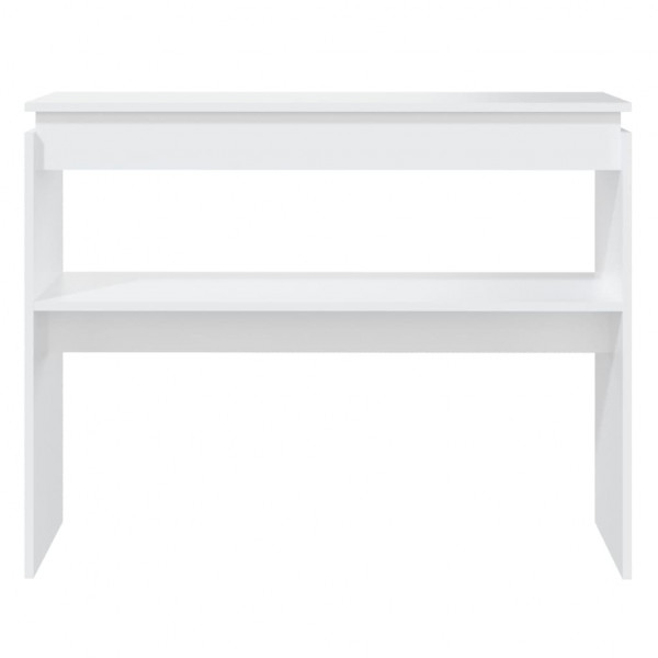 Mesa consola de aglomerado blanco 102x30x80 cm M 4