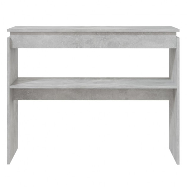 Mesa consola madera contrachapada gris hormigón 102x30x80 cm M 4