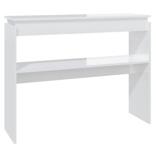 Mesa consola 102x30x80 cm derivados madeira branco brilhante M 2