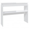 Mesa consola 102x30x80 cm derivados madeira branco brilhante 2