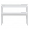Mesa consola 102x30x80 cm derivados madeira branco brilhante 4