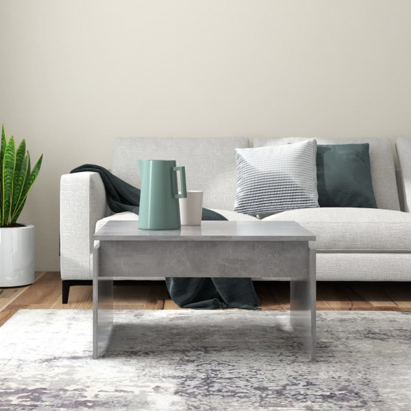 Mesa de centro madera contrachapada gris hormigón 68x50x38 cm M 3