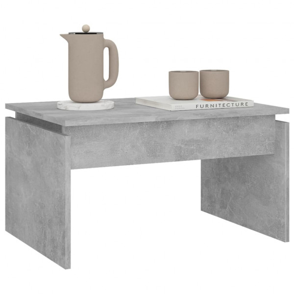 Mesa de centro madera contrachapada gris hormigón 68x50x38 cm M 4