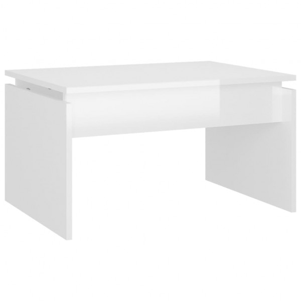 Mesa de centro madera contrachapada blanco brillante 68x50x38cm M 2