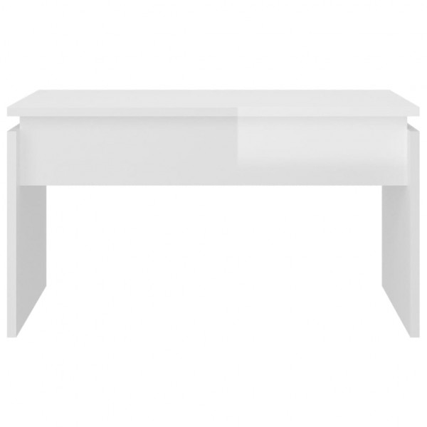 Mesa de centro 68x50x38 cm derivados madeira branco brilhante M 5