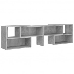 Mueble de TV madera contrachapada gris hormigón 149x30x52 cm H