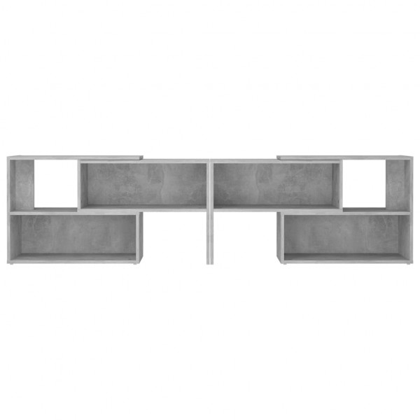 Mueble de TV madera contrachapada gris hormigón 149x30x52 cm M 5