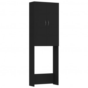 Armario de lavadora negro 64x25.5x190 cm H