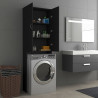 Armário máquina de lavar roupa 64x25.5x190 cm preto 4