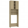 idaXL Armário máquina lavar roupa 64x25.5x190 cm carvalho sonoma 2