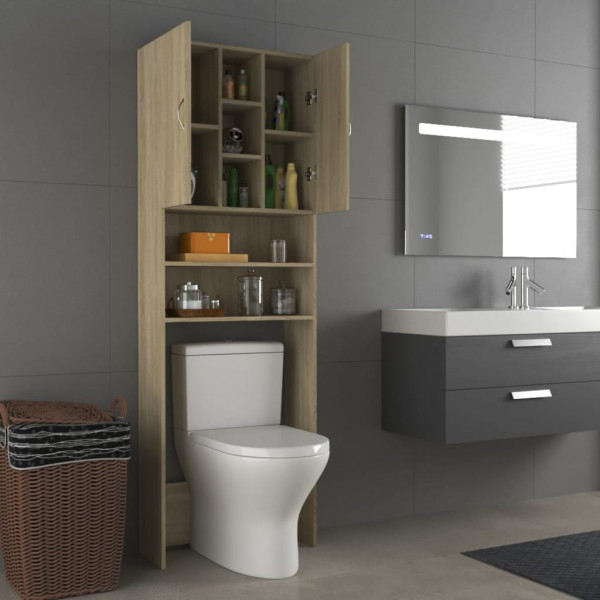 Armario lavadora roble Sonoma 64x25.5x190 cm M 5