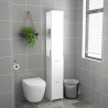 Armario de baño madera contrachapada blanco 25x26.5x170 cm 3