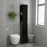 Armario de baño madera contrachapada negro 25x26.5x170 cm 3