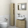 Armario de baño madera contrachapada roble Sonoma 25x26.5x170cm 1